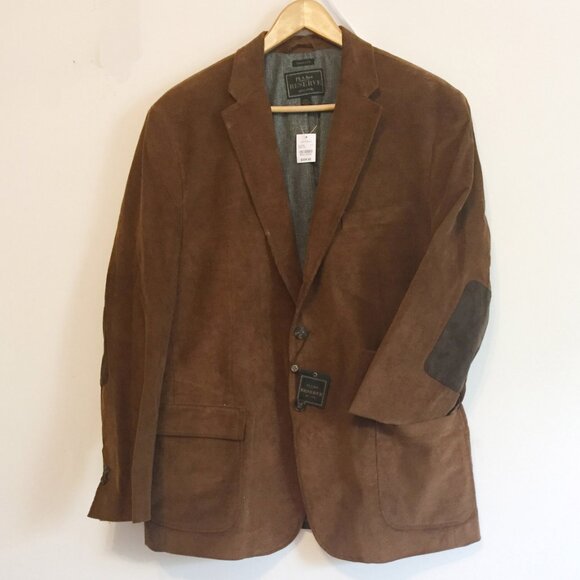 𝐍𝐖𝐓 JAB Reserve Men's Padded Corduroy Blazer Sport Coat Jacket Brown XXL =46R - Picture 1 of 6